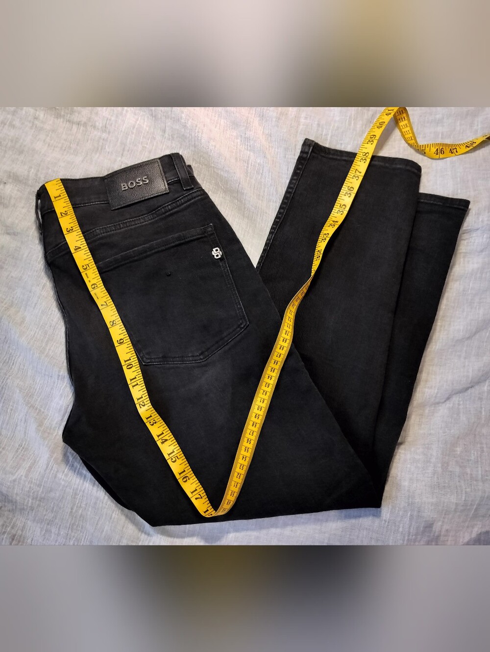BOSS Hugo Boss Remaine Regular Fit Jeans Faded Black Wash Stretch 34x30
